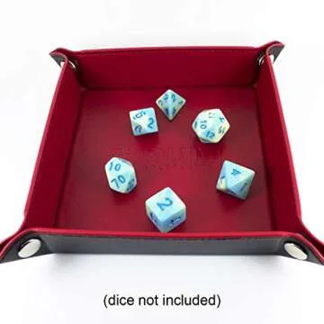 Paladin Roleplaying Dice Rolling Tray - Small Portable Faux Leather Tray for DND