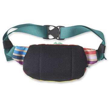 KAVU Spectator Belt Bag Polyester Hip Fanny Pack, Summer Stripe