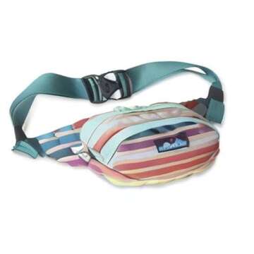 KAVU Spectator Belt Bag Polyester Hip Fanny Pack, Summer Stripe