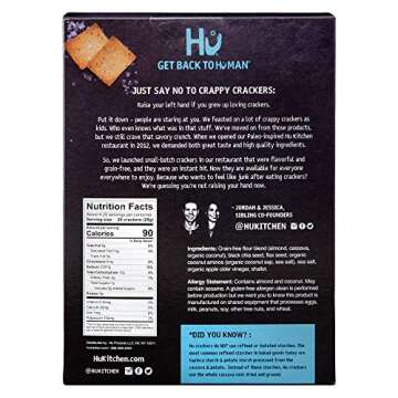 HU KITCHEN Sea Salt Crackers, 4.25 OZ