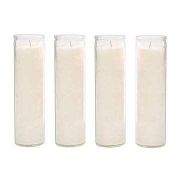 Brilux Classic White Candles Set of 4 for Home Elegance