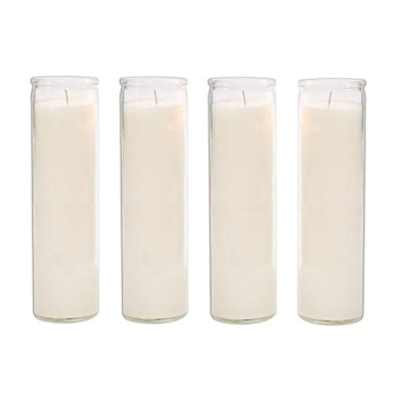 Brilux Classic White Candles Set of 4 for Home Elegance