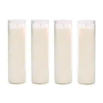 Brilux Classic White Candles Set of 4 for Home Elegance