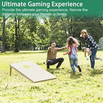 ApudArmis 4x2Ft Wooden Cornhole Boards Set, Classic Cornhole Outdoor Games Set with 8 Cornhole Bean Bags and Carrying Case - Tailgating BBQ’s Camp Lawn Yard Beach Game for Teens Adults Family