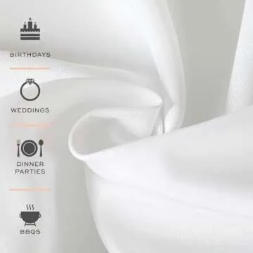 Elegant White Square Tablecloths Set of 2 for All Occasions