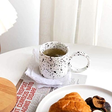 Inzllo Unique Coffee Mug with Large Handle, 12oz Gift for Her