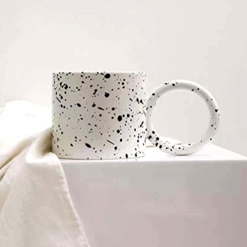 Inzllo Unique Coffee Mug with Large Handle, 12oz Gift for Her