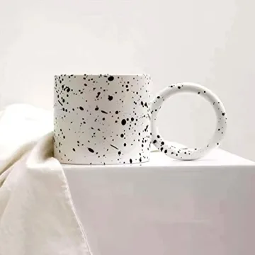 Inzllo Unique Coffee Mug with Large Handle, 12oz Gift for Her