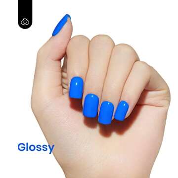 Beetles Gel Nail Polish, 1Pcs 15ml Electric Punk Bright Blue Color Gel Polish Soak Off Uv LED Gel Nail Art DIY Gel Nail Manicure for Girls Women Gifts