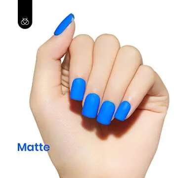 Beetles Gel Nail Polish, 1Pcs 15ml Electric Punk Bright Blue Color Gel Polish Soak Off Uv LED Gel Nail Art DIY Gel Nail Manicure for Girls Women Gifts