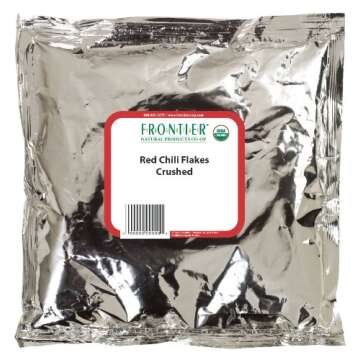 Frontier Co-op Crushed Red Chili Peppers, 1-Pound Bag, Certified Organic Red Chili Flakes For Mexica...