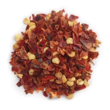 Frontier Co-op Crushed Red Chili Peppers, 1-Pound Bag, Certified Organic Red Chili Flakes For Mexican & African Cooking