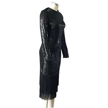 Cololura Elegant Sequin Midi Dress for Parties and Events