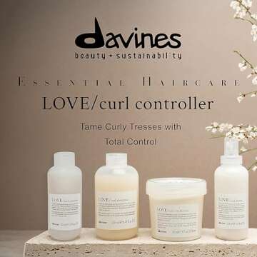 Davines LOVE Curl Cream, Weightless Curl Defining Leave-On Serum For Curly And Wavy Hair, Residue-Free Softness and Shine, 5.07 Fl Oz