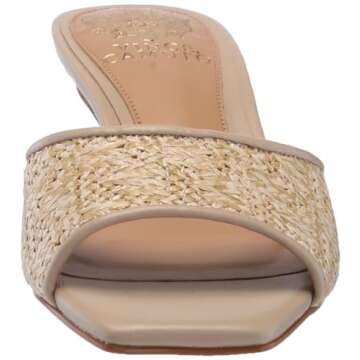 Vince Camuto Women's Faiza Heeled Sandal, Natural/Oat, 8