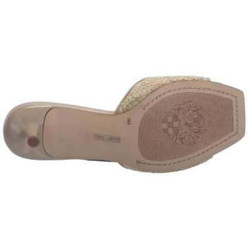 Vince Camuto Women's Faiza Heeled Sandal, Natural/Oat, 8