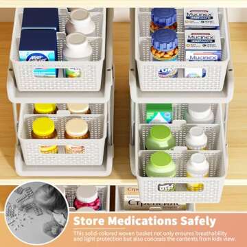 RIKOJUXI Versatile 2Pcs Bathroom Organizer for Home