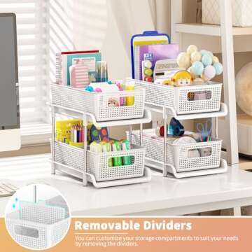 RIKOJUXI Versatile 2Pcs Bathroom Organizer for Home