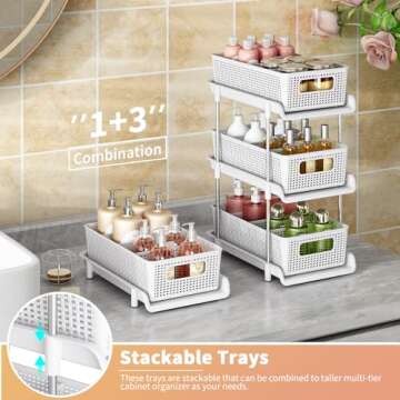 RIKOJUXI Versatile 2Pcs Bathroom Organizer for Home