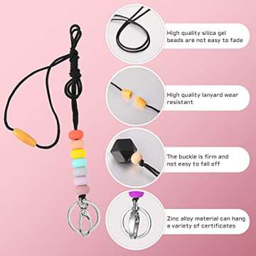 Colorful Marspark Silicone Lanyards for ID Badges