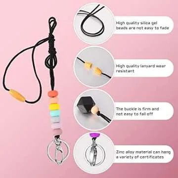 Colorful Marspark Silicone Lanyards for ID Badges