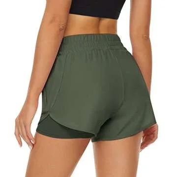 HKJIEVSHOP Quick Dry Athletic Shorts for Women