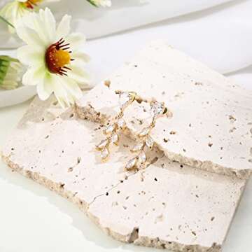 Bridesmaid Earrings Set of 6 for Wedding Gifts Unique Leaf