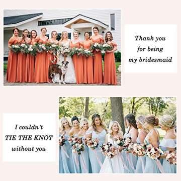 Bridesmaid Earrings Set of 6 for Wedding Gifts Unique Leaf