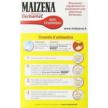Maizena French Roux pour Bechamel - Instant Bechamel Sauce Mix - 250g.