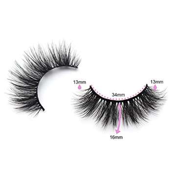 Veleasha Lashes Fluffy Wispy Faux Mink Eyelashes Criss-cross False Lashes 10 Pairs Pack Fake Eyelashes for Women (6D04)
