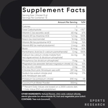 Sports Research Hydrate Electrolytes Sugar-Free Cherry Pomegranate
