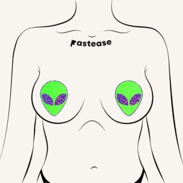 PASTEASE Festival Pasties - Glow in the Dark Nipple Covers
