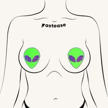 PASTEASE Festival Pasties - Glow in the Dark Nipple Covers