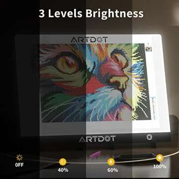 ARTDOT A3 LED Light Pad for Diamond Painting, USB Powered Light Board Kit, Adjustable Brightness with Diamond Painting Tools Detachable Stand and Clips