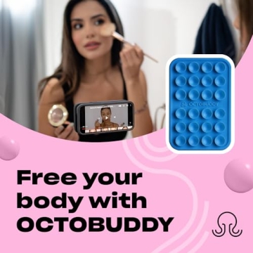 OCTOBUDDY Silicone Suction Phone Mount Hands-Free Grip