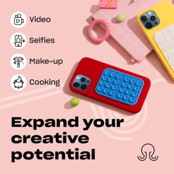 OCTOBUDDY Silicone Suction Phone Mount Hands-Free Grip