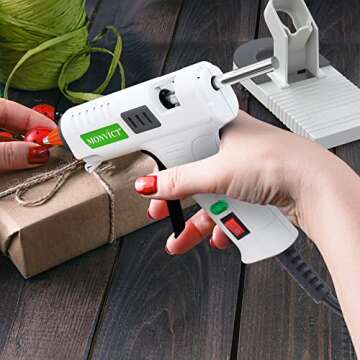 MONVICT Mini Glue Gun with Safe Stand & Glue Sticks