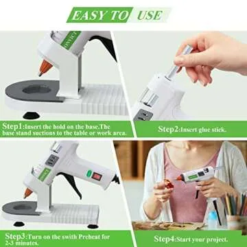 MONVICT Mini Glue Gun with Safe Stand & Glue Sticks