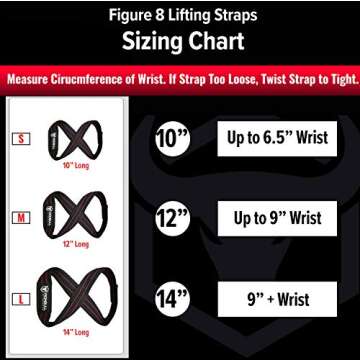 Heavy Duty Lifting Straps for Deadlift - Figure 8 Wrist Straps for Heavy Weight Lifting, Strongman, ...