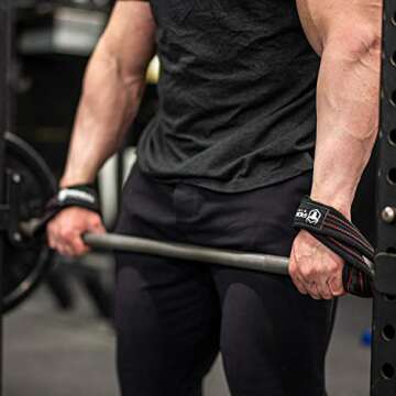 Heavy Duty Lifting Straps for Deadlift - Figure 8 Wrist Straps for Heavy Weight Lifting, Strongman, Powerlifting, Workout and Weightlifting - For Men (12" - Up to 8" Wrist Circumference)