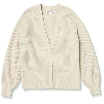 Amazon Essentials Women's Soft Touch Cardigan - Beige, Large