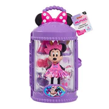 Disney Junior Minnie Mouse Fabulous Fashion Doll Unicorn Fantasy, 14-pieces, Pretend Play, Kids Toys for Ages 3 Up by Just Play