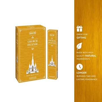 HEM Catholic Church Masala Incense Sticks Relaxation Pack 12x15g
