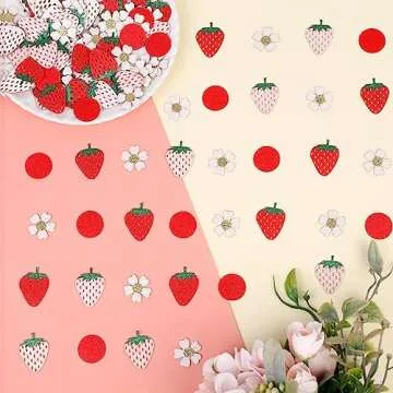 Balterever Strawberry Daisy Party Decorations Strawberry Daisy Confetti for Birthday Baby Shower Strawberry Theme Party Table Birthday Strawberry Table Scatter Confetti