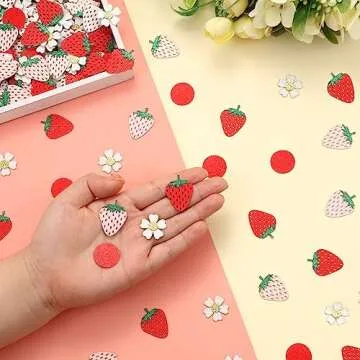Balterever Strawberry Daisy Party Decorations Strawberry Daisy Confetti for Birthday Baby Shower Strawberry Theme Party Table Birthday Strawberry Table Scatter Confetti