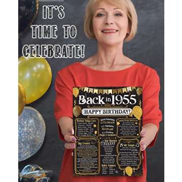 Celebrate 70th Birthday with Unique 1955 Unframed Print