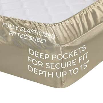 Gorgeous Queen Satin Sheets - Luxurious Softness & Comfort