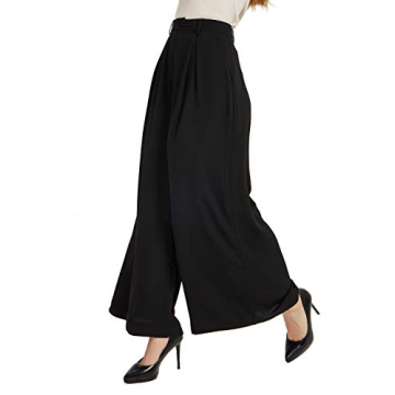 Tronjori Women's High Waist Palazzo Pants for Casual Elegance