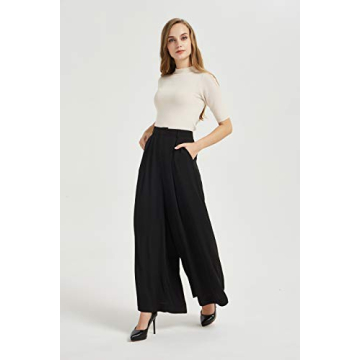 Tronjori Women's High Waist Palazzo Pants for Casual Elegance