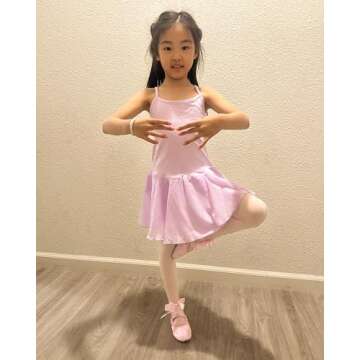 Stelle Ballet Shoes for Girls | Satin/Ribbons Slippers for Dance (Toddler to Big Kids)